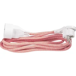 Gifi Accessoires Électriques^Rallonge textile 3m rouge et blanc