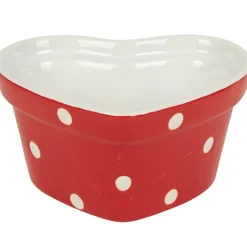 Gifi Ramequin coeur rouge à pois blancs