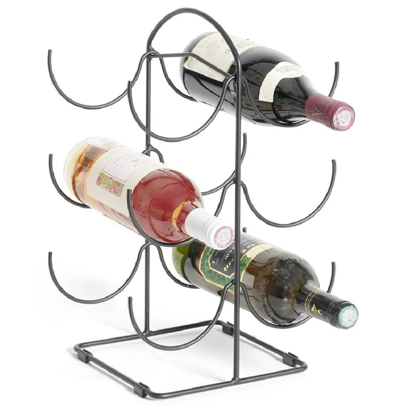 Gifi Range bouteille vertical 6 emplacements métal 19x25xH40cm