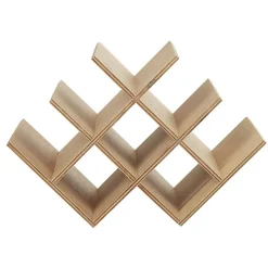 Gifi Range bouteilles 8 compartiments bois naturel