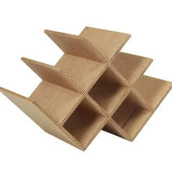 Gifi Range bouteilles 8 compartiments bois naturel