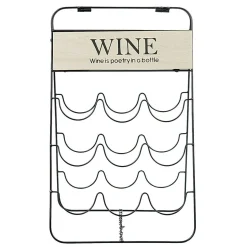 Gifi Range bouteilles 9 compartiments métal noir bois design Wine