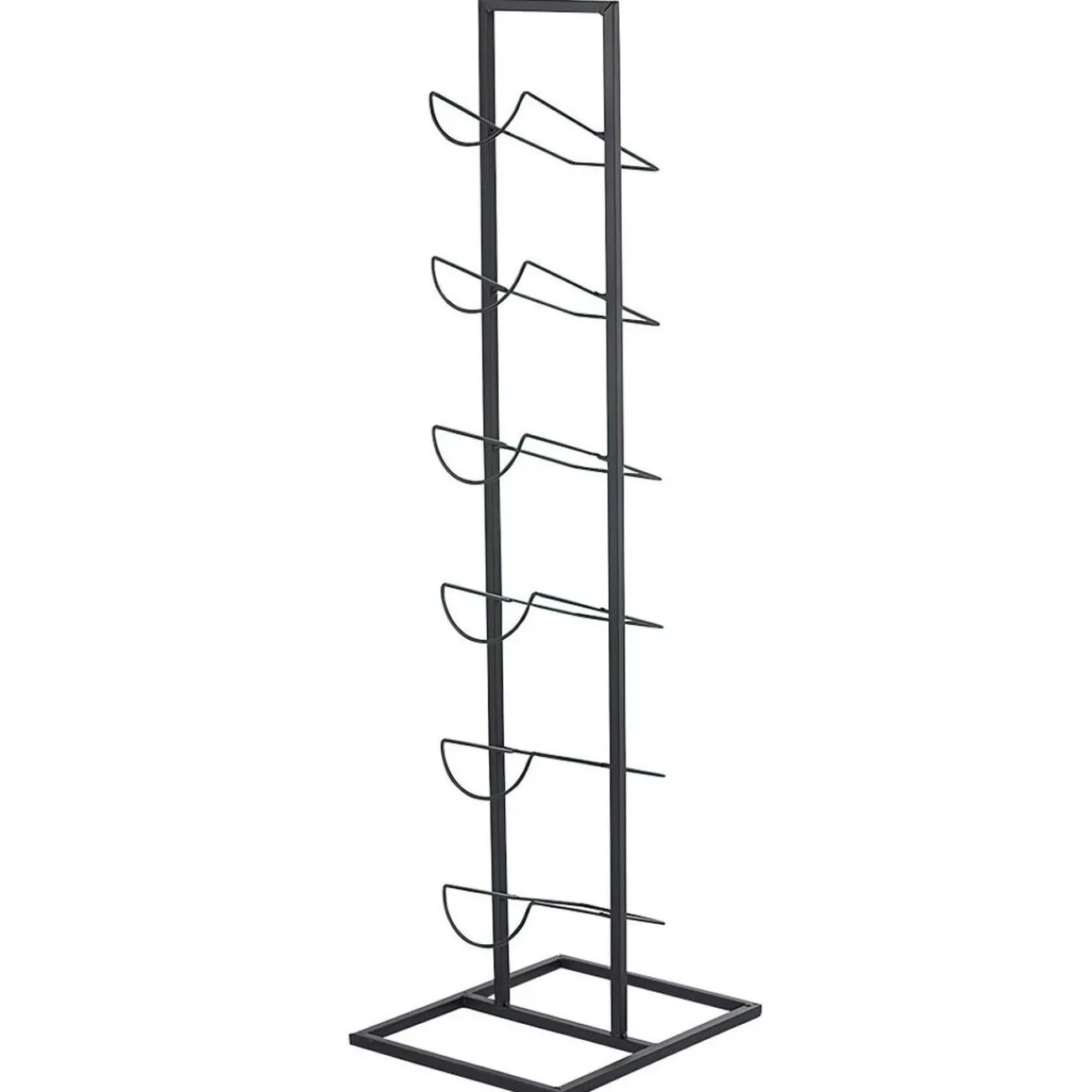 Gifi Range bouteilles 6 compartiments métal noir