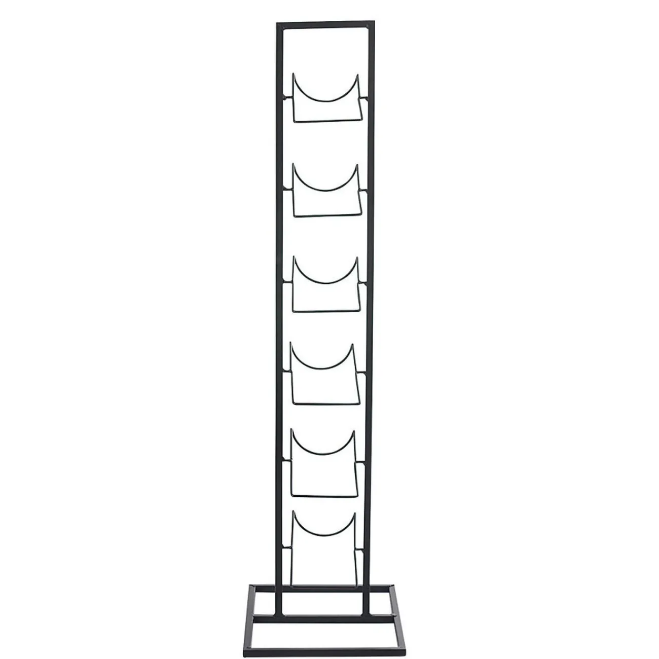 Gifi Range bouteilles 6 compartiments métal noir