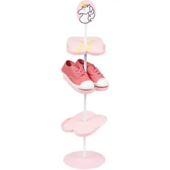 Gifi Rangement|Range chaussure licorne 3 paires 3 niveaux rose et blanc