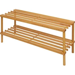 Gifi Rangement|Range chaussures 2 niveaux bois 74xH29x26cm