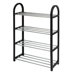 Gifi Rangement|Range chaussures 4 étagères noir L48xl19xH64cm