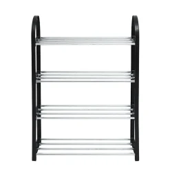 Gifi Rangement|Range chaussures 4 étagères noir L48xl19xH64cm