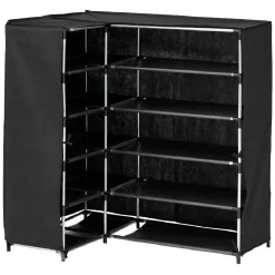 Gifi Rangement|Range chaussures d'angle noir 90x60xH90 cm