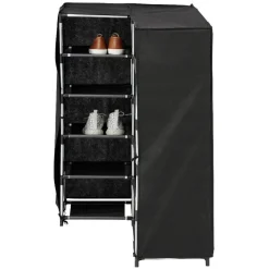 Gifi Rangement|Range chaussures d'angle noir 90x60xH90 cm