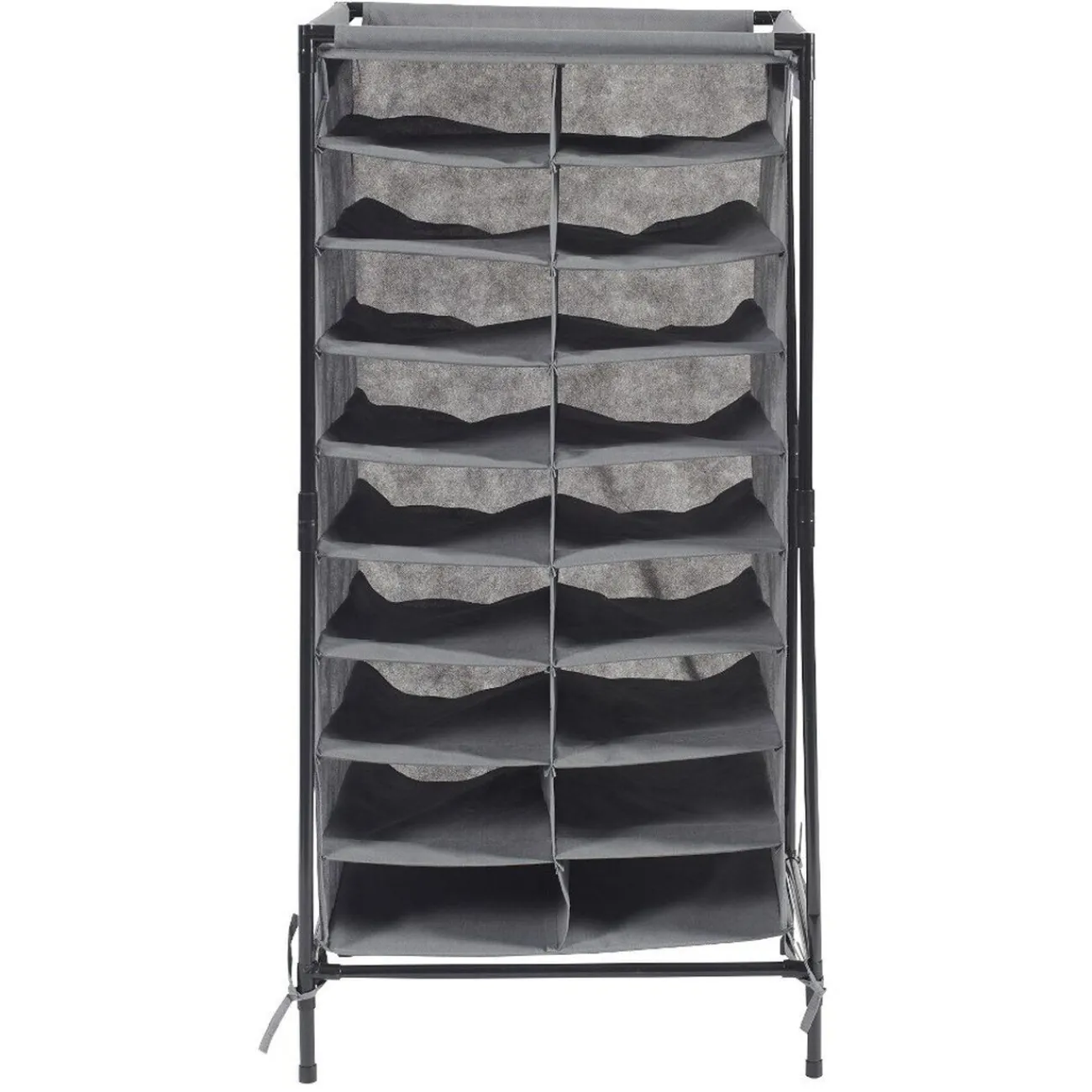 Gifi Rangement|Range chaussures gris 18 paires