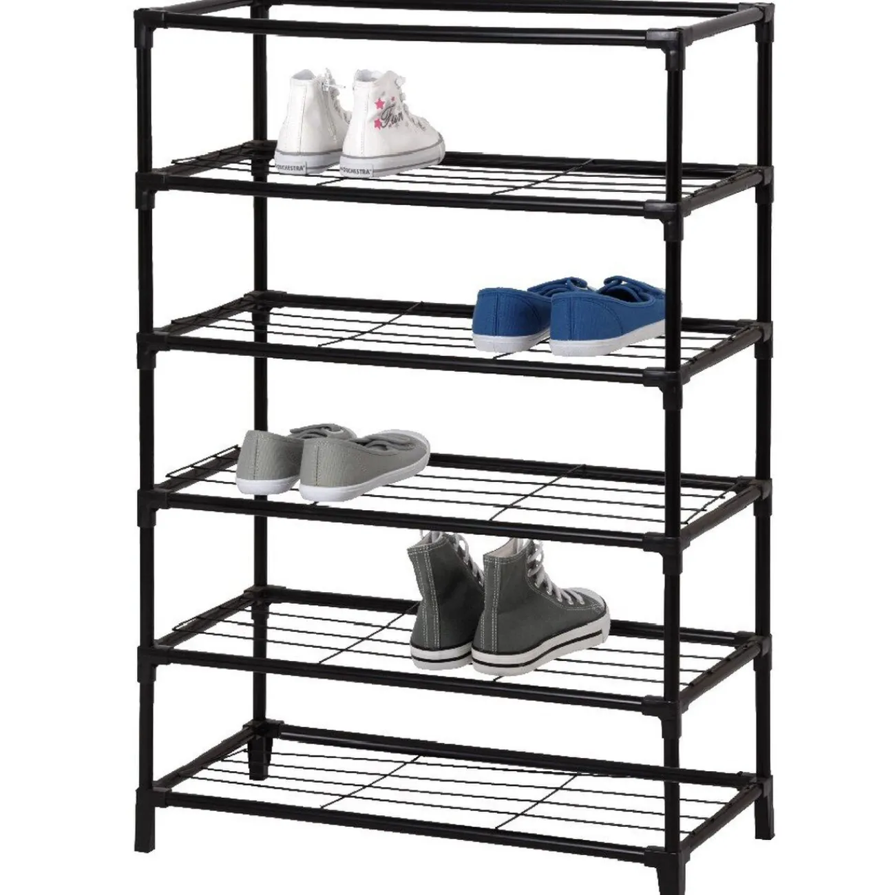 Gifi Rangement|Range chaussures métal noir 5 niveaux