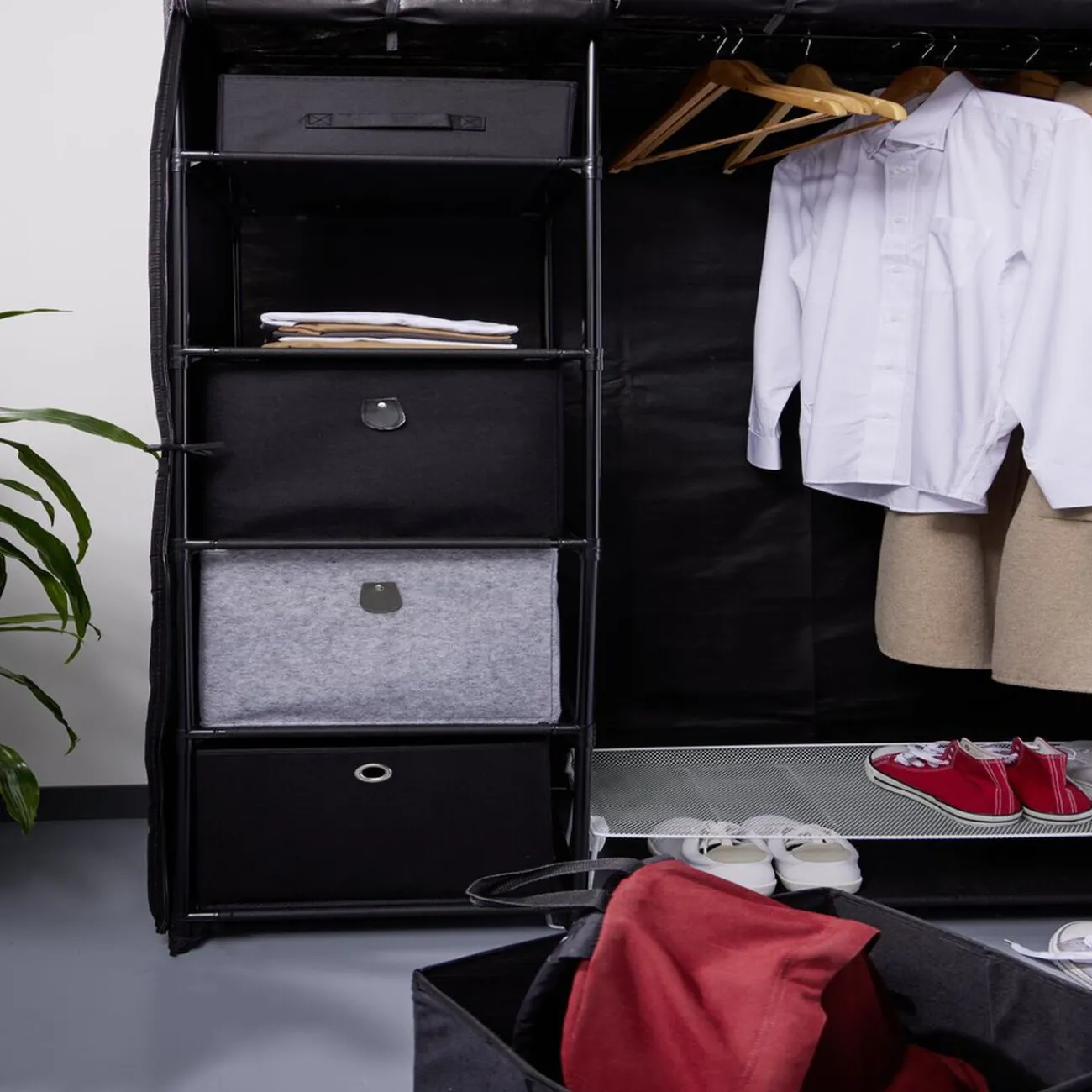 Gifi Rangement|Range chaussures étagère blanche superposable 8 paires L68xl28xH22cm