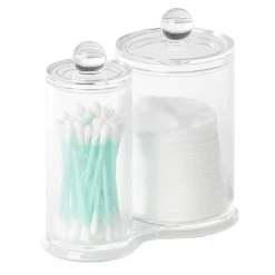 Gifi Beauté^Range coton tige et disque transparent