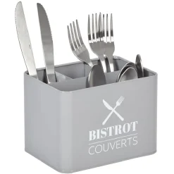 Gifi Range couvert BISTROT en métal gris