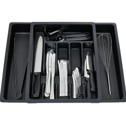 Gifi Range couverts extensible plastique noir