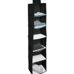 Gifi Rangement|Range vêtements dressing 6 compartiments noir