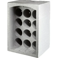 Gifi Range-bouteilles 12 emplacements gris