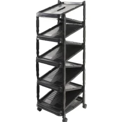 Gifi Rangement|Range-chaussures téléscopique plastique noir