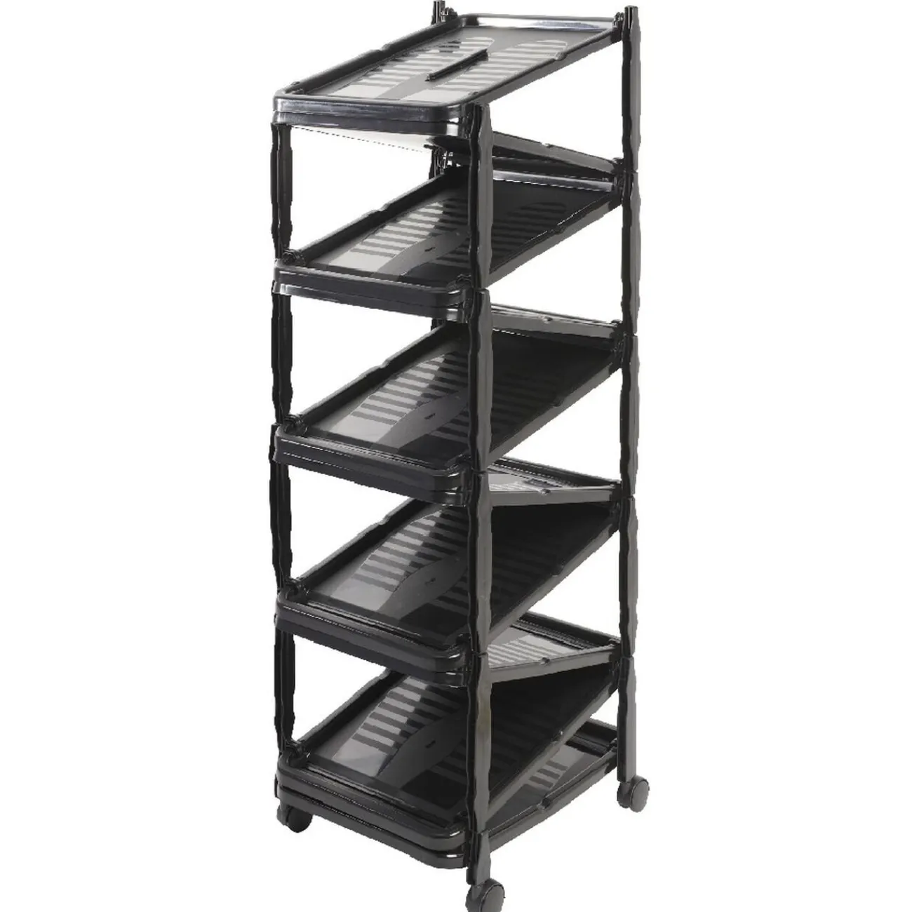 Gifi Rangement|Range-chaussures téléscopique plastique noir