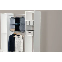 Gifi Rangement|Rangement à compartimentx4 à suspendre polyester et carton