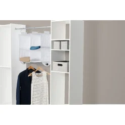 Gifi Rangement|Rangement à compartimentx4 à suspendre polyester et carton