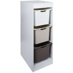 Gifi Rangement|Rangement 3 niveaux pour casier blanc