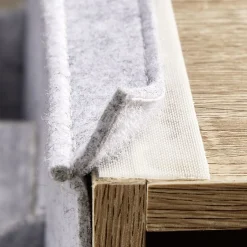 Gifi Rangement|Rangement Box Cube pochette feutrine gris clair 34x30cm