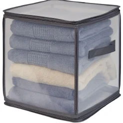Gifi Entretien Du Linge|Rangement cube transparent ZIP