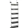 Gifi Rangement|Rangement de porte 6 niveaux à suspendre gris et noir