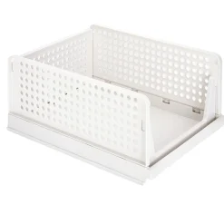 Gifi Rangement|Rangement dressing superposable coulissant blanc grand modèle