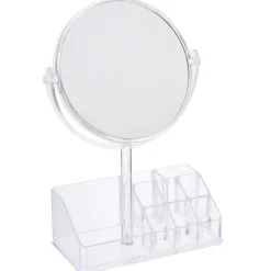 Gifi Rangement|Rangement pour cosmétique avec miroir 9 compartiments 20x15xH5cm
