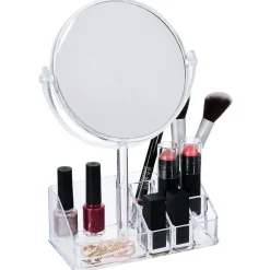 Gifi Rangement|Rangement pour cosmétique avec miroir 9 compartiments 20x15xH5cm