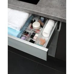 Gifi Aménagement Salle De Bain^Rangement transparent pour tiroir 5 compartiments