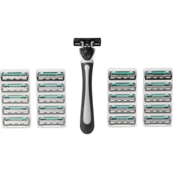 Gifi Beauté^Rasoir homme avec 20 recharges 3 lames
