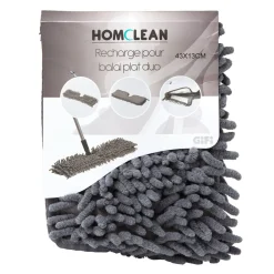 Gifi Nettoyage Et Entretien|Recharge pour balai plat duo microfibre chenille gris