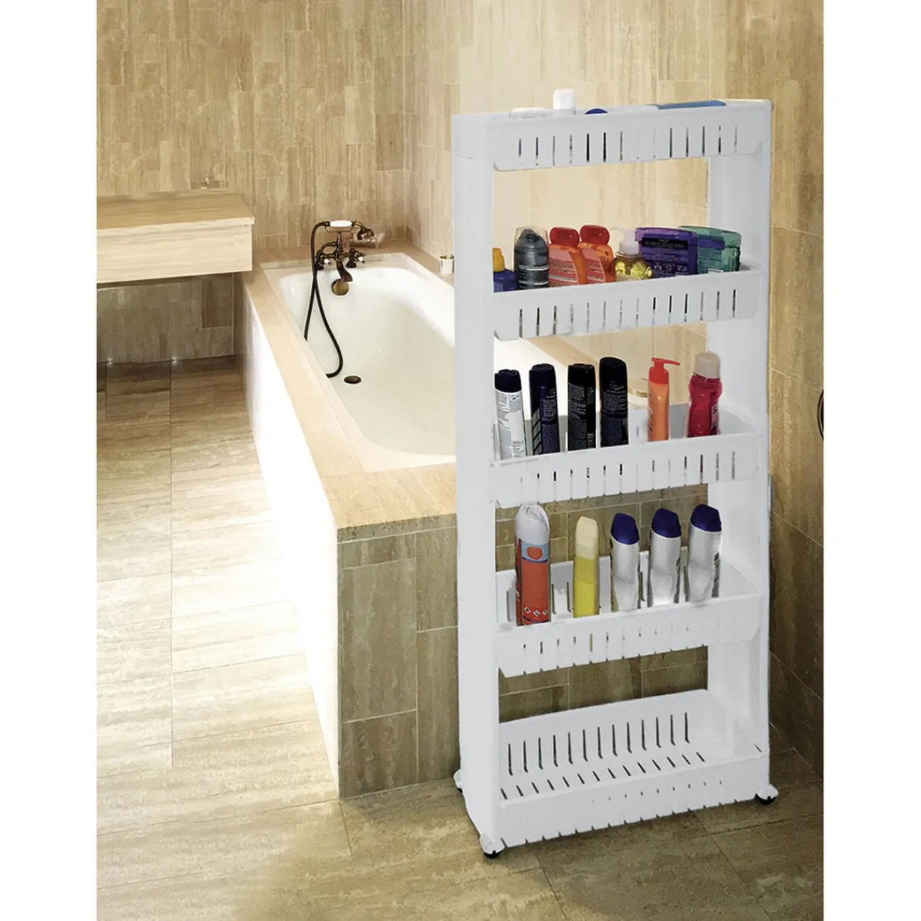 Gifi Resserre 2en1 avec fonction table blanc