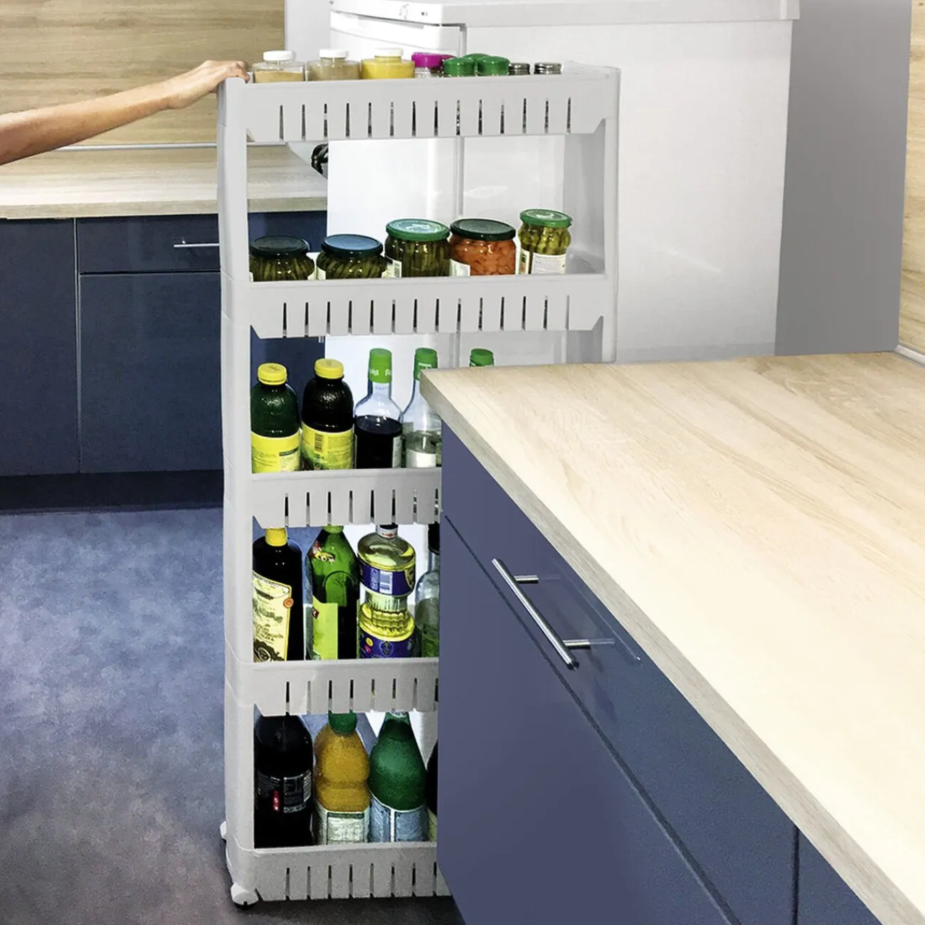 Gifi Resserre 2en1 avec fonction table blanc