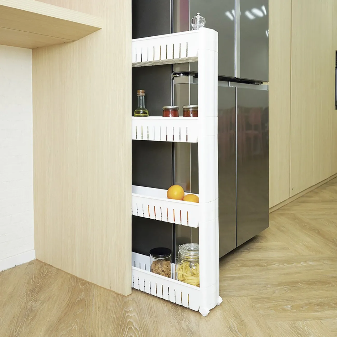 Gifi Resserre légume 4 niveaux blanc 54x12,2xH101 cm