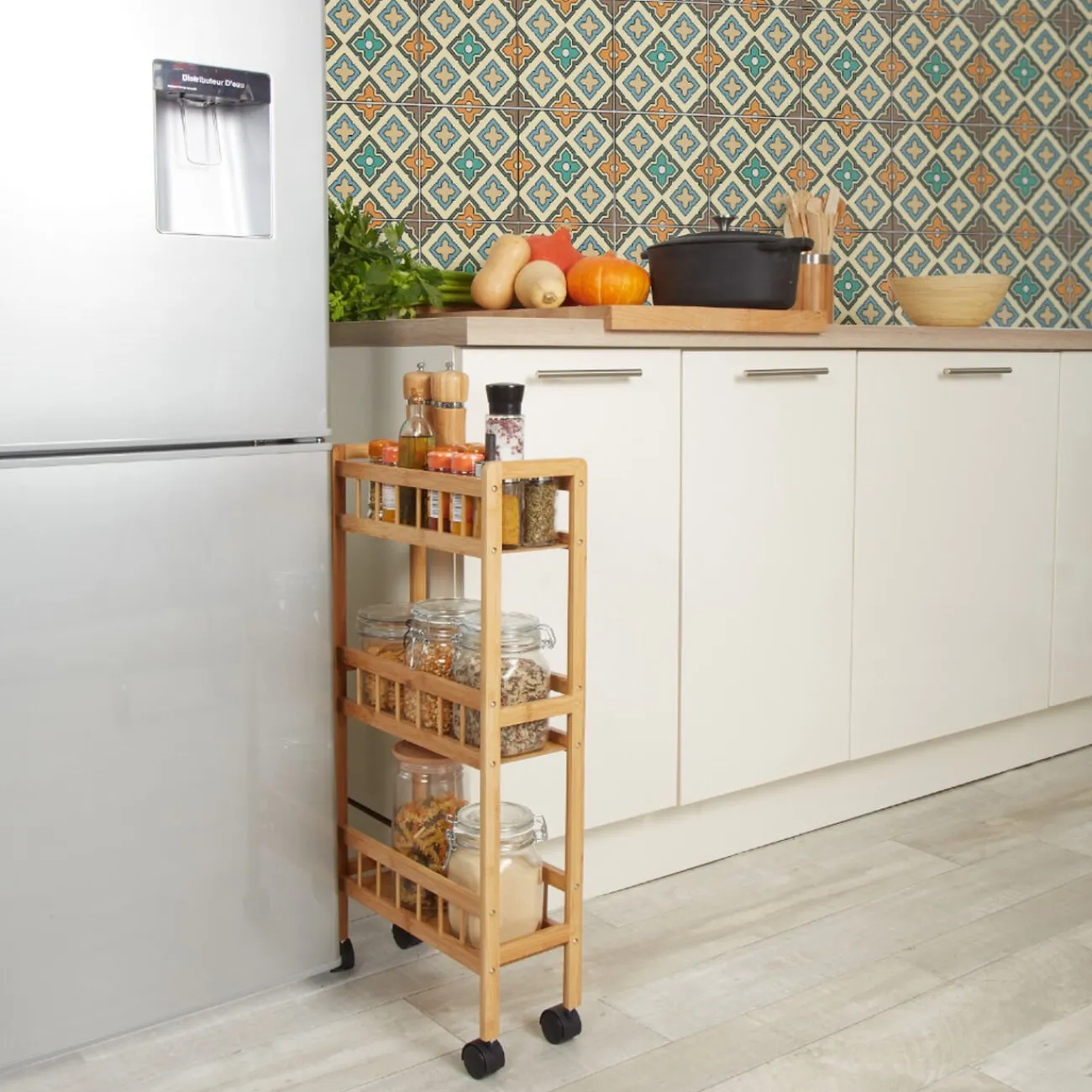 Gifi Resserre légumes à roulettes