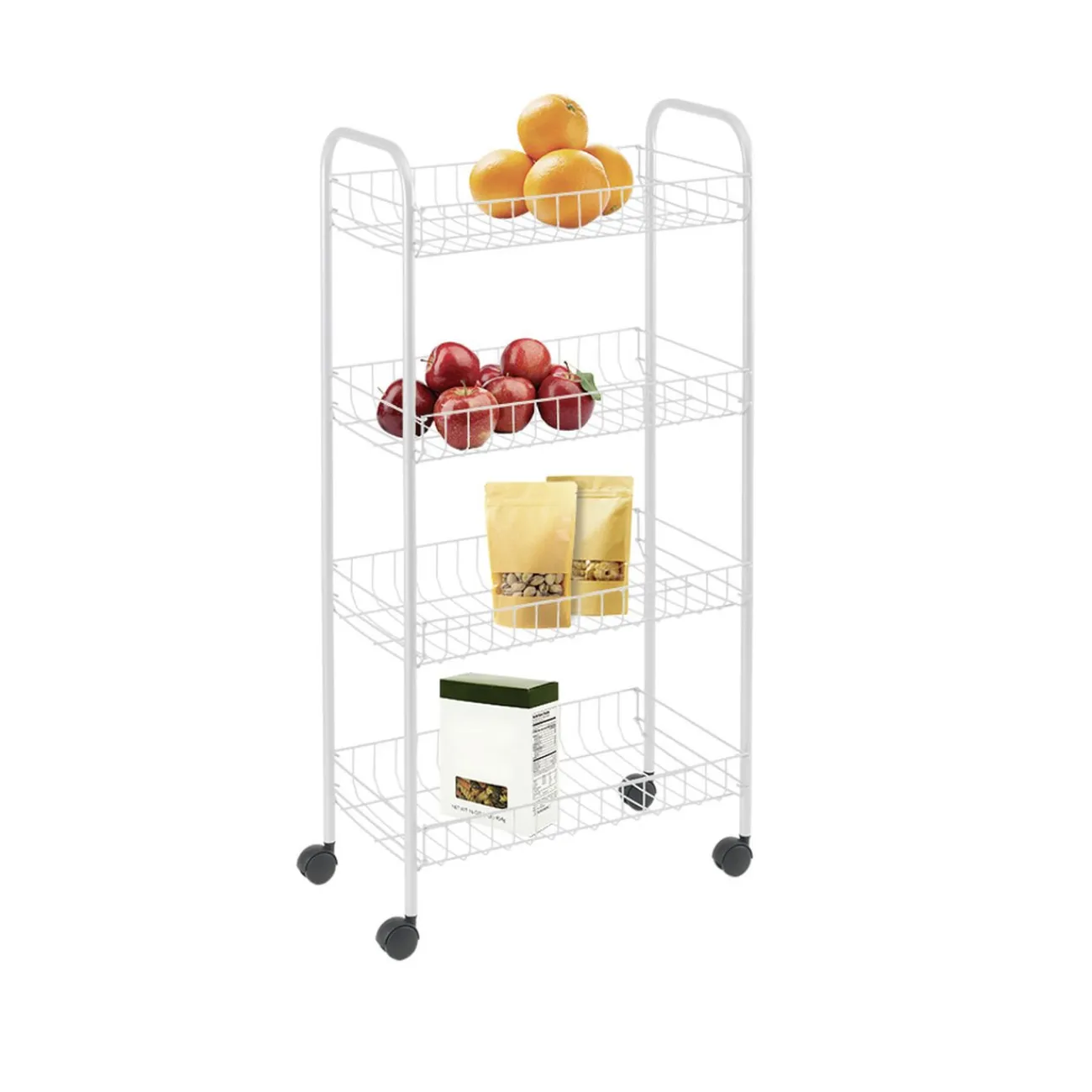 Gifi Resserre légumes métal blanc 4 étages