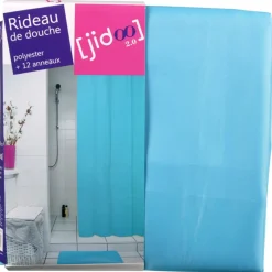 Gifi Aménagement Salle De Bain^Rideau de douche bleu