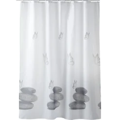 Gifi Aménagement Salle De Bain^Rideau de douche design galets