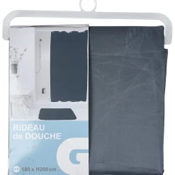 Gifi Aménagement Salle De Bain^Rideau de douche gris