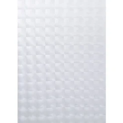 Gifi Equipement Douche^Rideau de douche motif carré blanc opaque 180xH200cm
