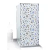 Gifi Equipement Douche^Rideau de douche motif mosaïque style terrazzo blanc et bleu 180x200cm