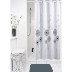 Gifi Aménagement Salle De Bain^Rideau de douche motif pissenlits