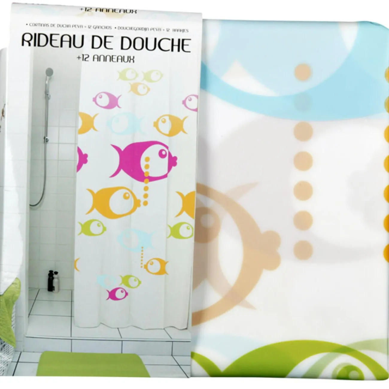 Gifi Aménagement Salle De Bain^Rideau de douche poissons