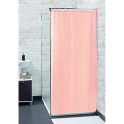 Gifi Equipement Douche^Rideau de douche rose uni