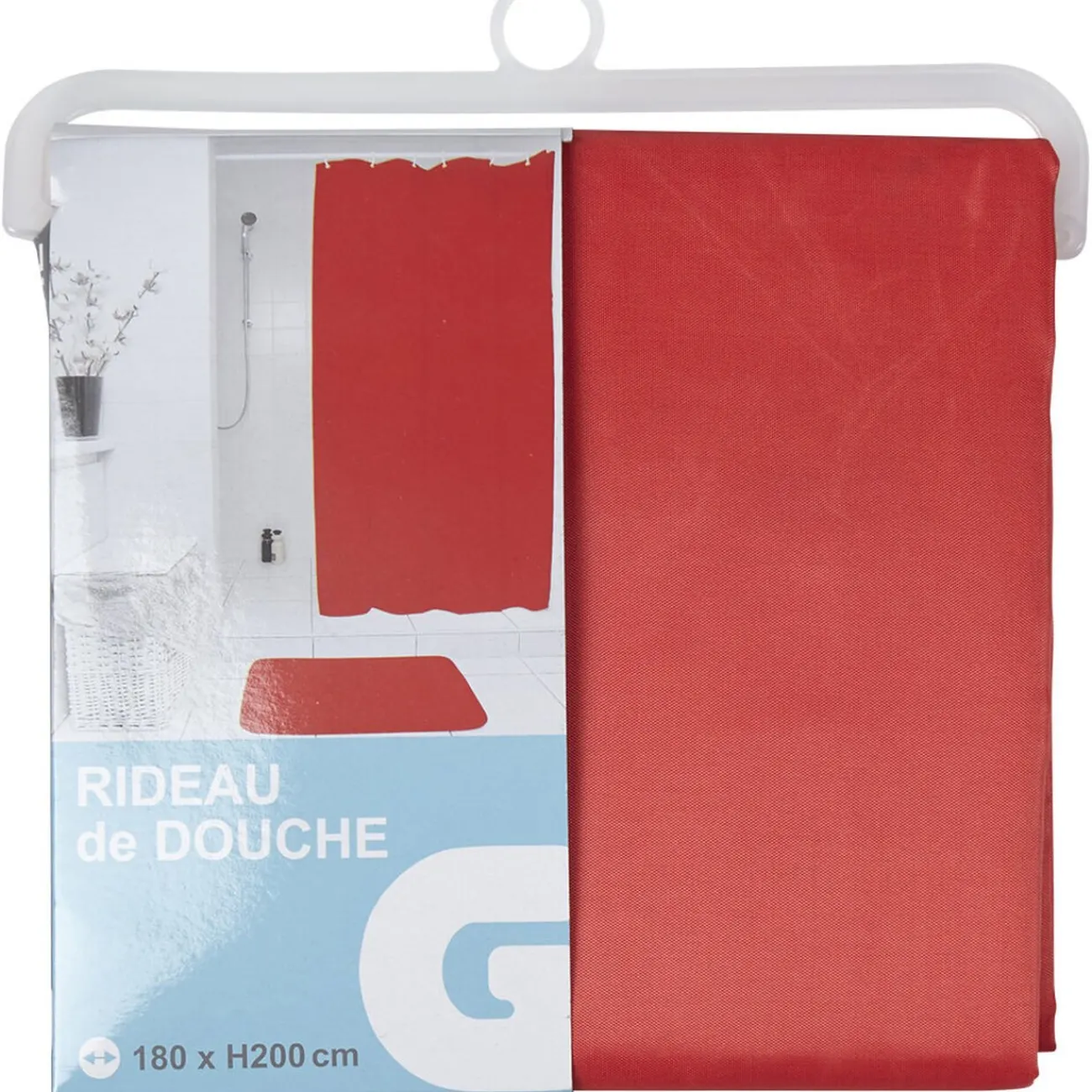 Gifi Aménagement Salle De Bain^Rideau de douche rouge